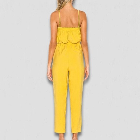 BCBGeneration Yellow Strapless Jumpsuit Rayon Blend - Small - Picture 2 of 16